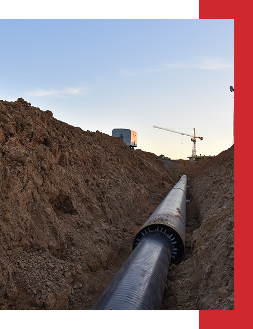 A sewage pipe