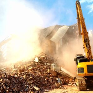 A complete exterior demolition