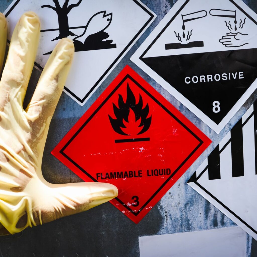 tank with hazardous materials.